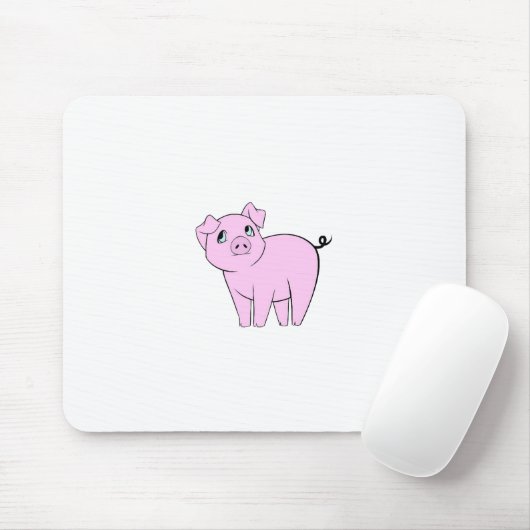Niedliches Schwein, Little Pig, Schwein, Rosa Schw Mousepad (Mit Mouse)