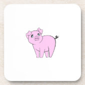 Niedliches Schwein, Little Pig, Schwein, Rosa Schw Untersetzer (Vorderseite)
