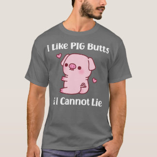 Niedliches Schwein mag ich Schweinefleisch und ich T-Shirt