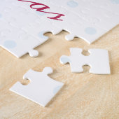 Niedliches Schwein mit Bow, Kranz, Polka Docht Wei Puzzle (Seite)