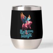 Niedliches Schwein mit farbigen Flügeln | Glaube a (Rückseite)