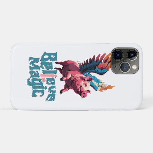 Niedliches Schwein mit farbigen Flügeln | Glaube a Case-Mate iPhone Hülle (Rückseite (Horizontal))