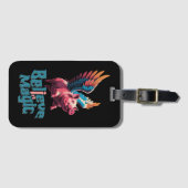 Niedliches Schwein mit farbigen Flügeln | Glaube a Gepäckanhänger (Vorderseite (Horizontal))