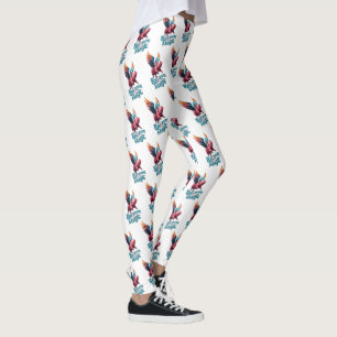 Niedliches Schwein mit farbigen Flügeln   Glaube a Leggings