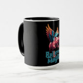 Niedliches Schwein mit farbigen Flügeln | Glaube a Tasse (Vorderseite Links)