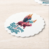 Niedliches Schwein mit farbigen Flügeln | Glaube a Untersetzer (angewinkelt)