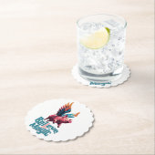 Niedliches Schwein mit farbigen Flügeln | Glaube a Untersetzer (Vor Ort)