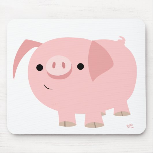 Niedliches Schwein mousepad (Vorne)