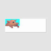 niedliches Schwein Namensschild (Vorderseite)