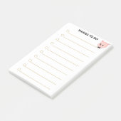 Niedliches Schwein Personalisierte Dinge zu tun Post-it Klebezettel (angewinkelt)