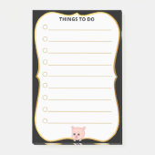 Niedliches Schwein Post-it Klebezettel (Vorderseite)