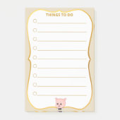 Niedliches Schwein Post-it Klebezettel (Vorderseite)