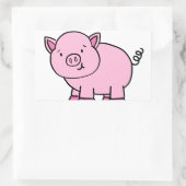 NIEDLICHES SCHWEIN RECHTECKIGER AUFKLEBER (Tasche)
