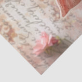 Niedliches Schwein Rosa Blume Shabby Decoupage Seidenpapier (Detail)