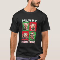 Niedliches Schwein Santa Animals Lover Frohe Weihn