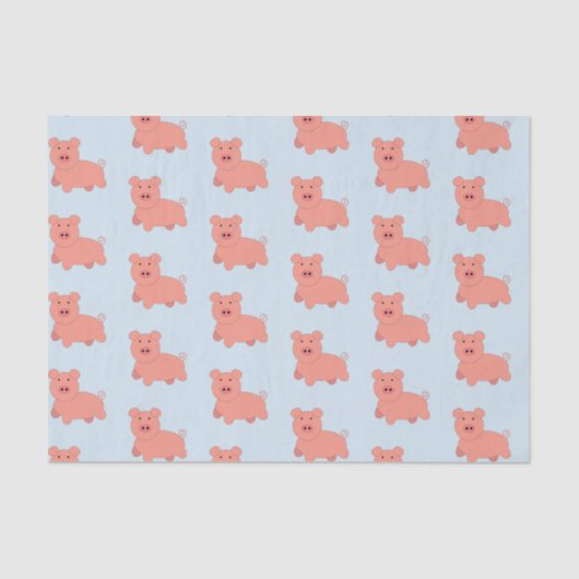 Niedliches Schwein Seidenpapier (Vorderseite)