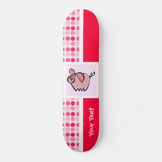 Niedliches Schwein Skateboard (Vorderseite)
