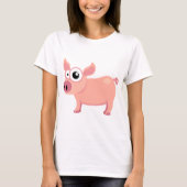 Niedliches Schwein T-Shirt (Vorderseite)