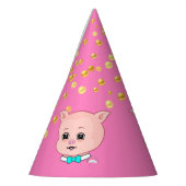 Niedliches Schwein und Confetti Partyhütchen (Links)