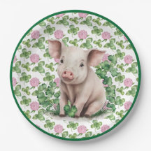 Niedliches Schwein und Kleber | St Patrick's Day P