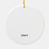 Niedliches Schwein und Kuh Keramik Ornament (Hinten)