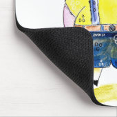 Niedliches Schwein und Kuh Mousepad (Ecke)