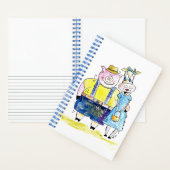 Niedliches Schwein und Kuh Notizblock (Innen)