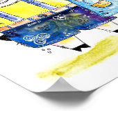 Niedliches Schwein und Kuh Poster (Ecke)