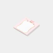 Niedliches Schwein und Personalisierter Text Post-it Klebezettel (angewinkelt)