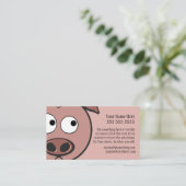 Niedliches Schwein Visitenkarte (Stehend Vorderseite)