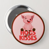 Niedliches Schwein-Wortspiel Button (Vorne & Hinten)