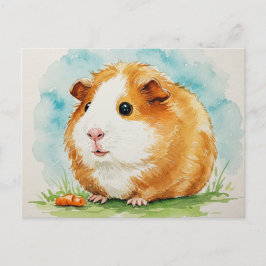 Niedliches Schweine mit Karotte Postkarte