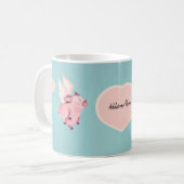 Niedliches Schweine mit Schweinen, wenn Schweine A Kaffeetasse (Vorderseite Links)
