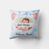 Niedliches Schweine mit Schweinen, wenn Schweine i Kissen (Rückseite)