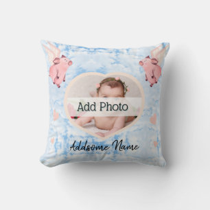 Niedliches Schweine mit Schweinen, wenn Schweine i Kissen