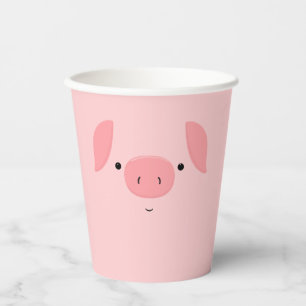 Niedliches Schweine Pappbecher