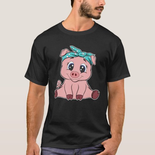 Niedliches Schweine T-Shirt (Vorderseite)