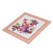 Niedliches Schweinefeld Land Fliese (Seite)