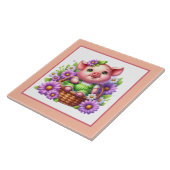 Niedliches Schweinefeld Land Fliese (Seite)