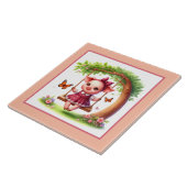 Niedliches Schweinefeld Land Fliese (Seite)