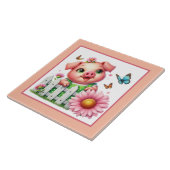 Niedliches Schweinefeld Land Fliese (Seite)