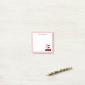 Niedliches Schweinefilet in Schlamm Post-it Klebezettel (Auf Schreibtisch)