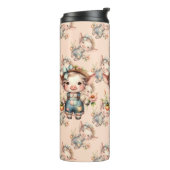 Niedliches Schweinefleisch aus landwirtschaftliche Thermosbecher (Nach links gedreht)