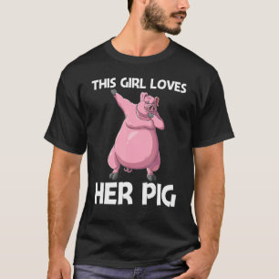 Niedliches Schweinefleisch für Mädchen Kinder Tier T-Shirt