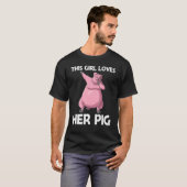 Niedliches Schweinefleisch für Mädchen Kinder Tier T-Shirt (Vorne ganz)