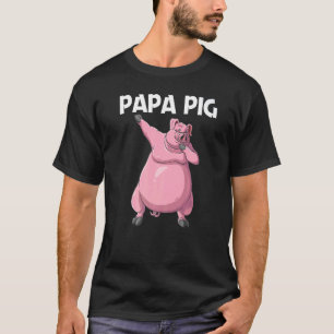 Niedliches Schweinefleisch für Männer Vater Tierfu T-Shirt