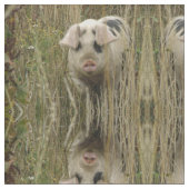Niedliches Schweinefleisch Gemusterte Tierwerkstof Stoff (Nahaufnahme)