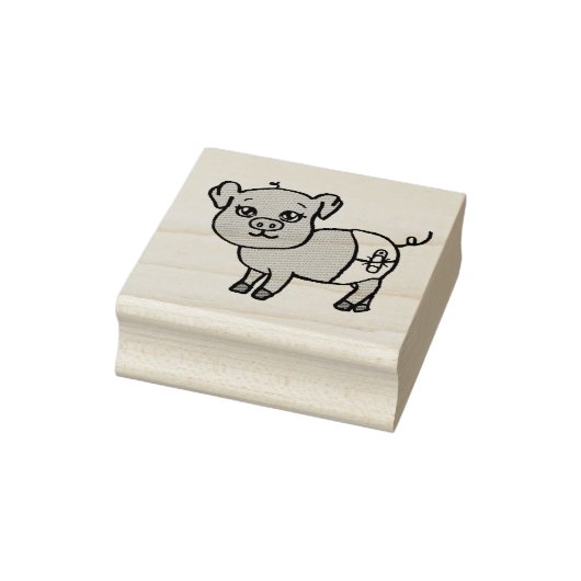 Niedliches Schweinefleisch Gummistempel (Stempel)