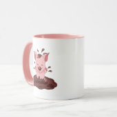 Niedliches Schweinefleisch im Schlamm Tasse (Vorderseite Links)
