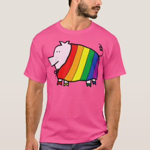 Niedliches Schweinefleisch in der Staffel T-Shirt